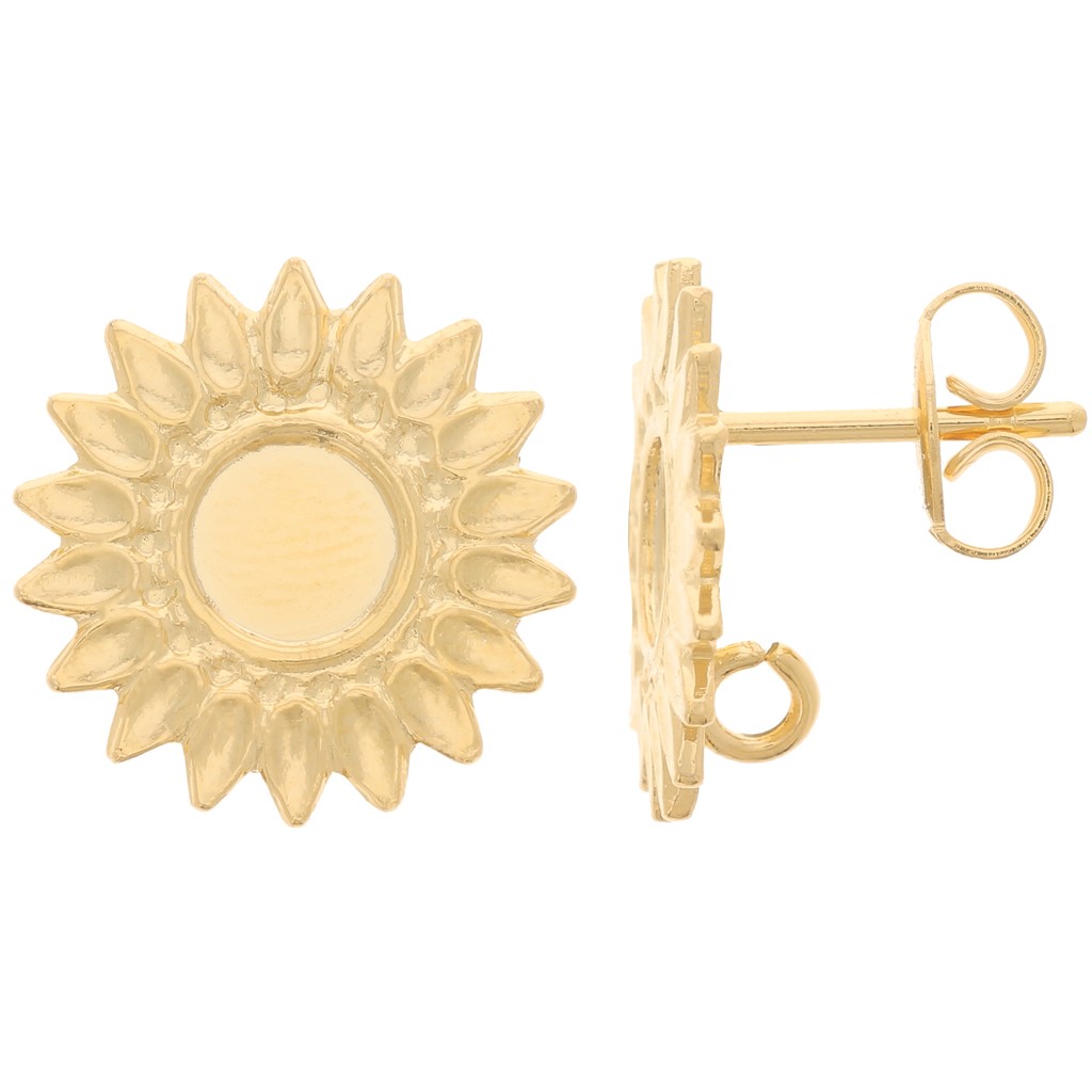 Boucles d'oreilles crochets éventail pendant laiton doré et raphia