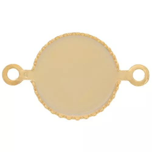 Intercalaires sertis pour cabochon fond plat 8 mm Doré à l'or fin x4