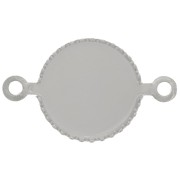 Intercalaires sertis pour cabochon fond plat 8 mm Argenté x4|raw }}