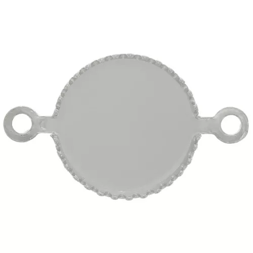 Intercalaires sertis pour cabochon fond plat 8 mm Argenté x4