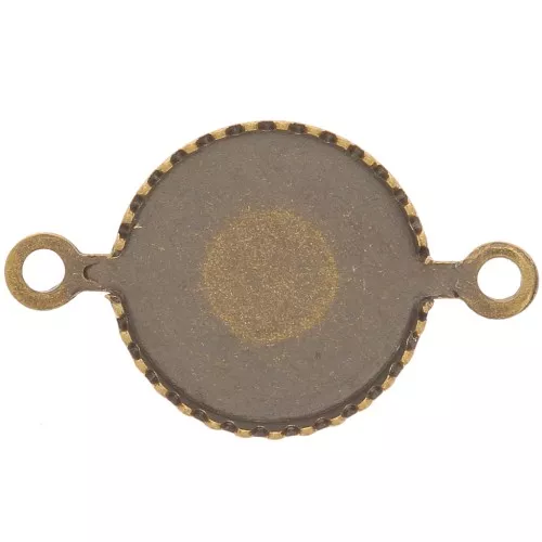 Intercalaires sertis pour cabochon fond plat 8 mm Bronze x4