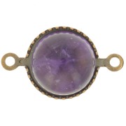 Intercalaires sertis pour cabochon fond plat 8 mm Bronze x4