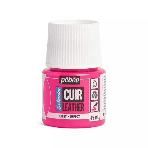Peinture Setacolor Cuir Effect Fluorescent - Rose (n°48) x45ml