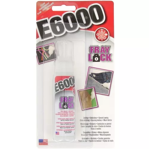 Colle E6000 Fray Lock - Scelle les bords et fixe les noeuds - Transparent x59ml
