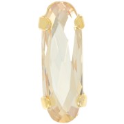 Cristal serti Aurora A4161 Long Classical Oval 15x5mm Doré - Crystal Golden Shadow