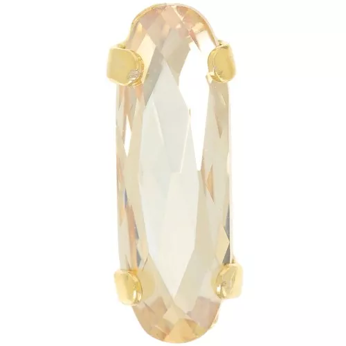 Cristal serti Aurora A4161 Long Classical Oval 15x5mm Doré - Crystal Golden Shadow