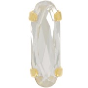 Cristal serti Aurora A4161 Long Classical Oval 15x5 mm Doré - Crystal Silver Shade