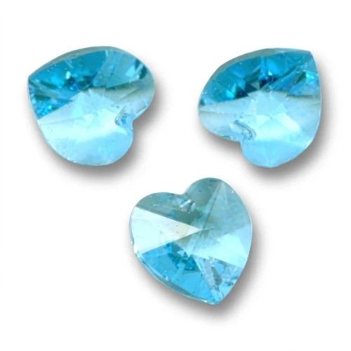 Coeurs PureCrystal 6228 10,3x10 mm Aquamarine x6