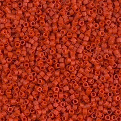 Miyuki Delica 11/0 DB0795 - Dyed Semi Mat Opaque Cinnabar x8g