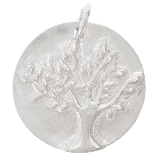 Pendentif Arbre De Vie En Argent Massif 925 - Forme Ronde, 25x15mm - Bijou Femme Neuf Avec étiquettes - Marque Papillon Bleu