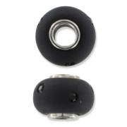 Perle strass Polaris à gros trou 14 mm Jet  x1|raw }}