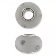 Perle strass Polaris à gros trou 14 mm Black Diamond x1