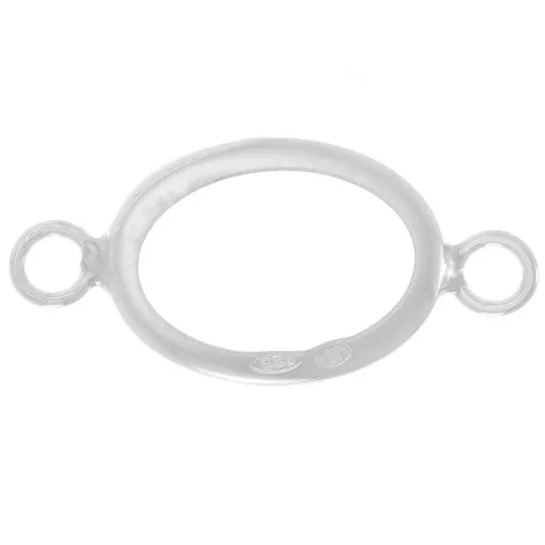 Serti intercalaire ovale pour cabochon 14x10 mm - Argent 925 x1