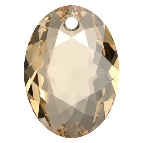 Pendentif PureCrystal 6438 Elliptic Cut Pendant 9 mm - Crystal Golden Shadow x1