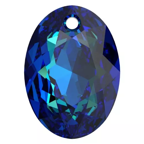 Pendentif PureCrystal 6438 Elliptic Cut Pendant 9 mm - Crystal Bermuda Blue