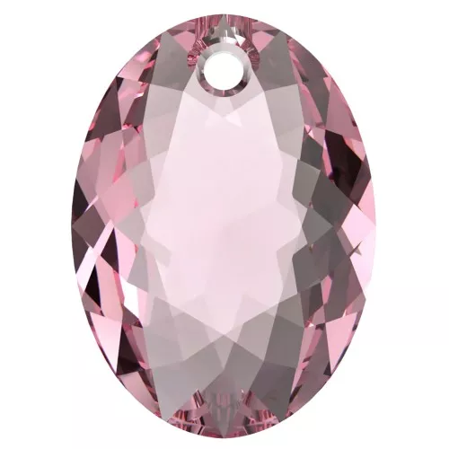 Pendentif PureCrystal 6438 Elliptic Cut Pendant 9 mm - Light Rose x1