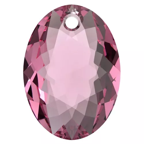 Pendentif PureCrystal 6438 Elliptic Cut Pendant 9 mm - Rose x1