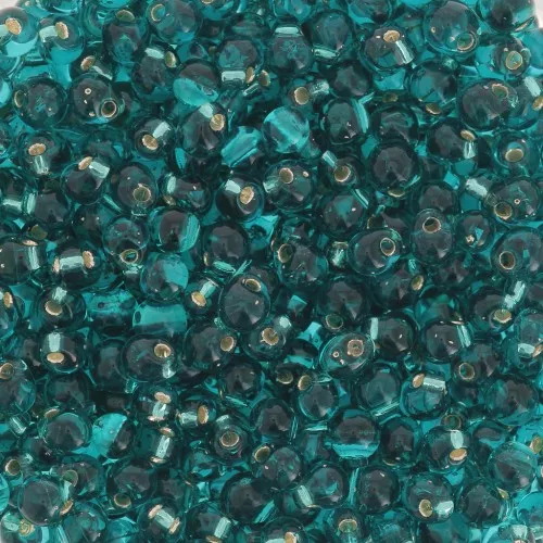 Mini-gouttes Miyuki 2.8 mm DP28-2425 - Teal Silver Lined x8g