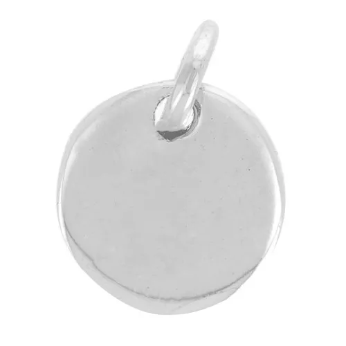 Breloque ronde médaille à graver 8 mm - Argent 925 x1