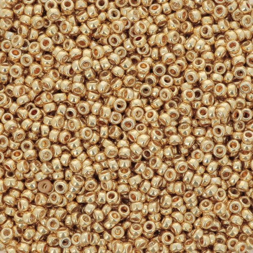 Rocaille Miyuki 15/0 1052 - Galvanized Gold x100g