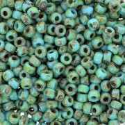 Rocaille Miyuki 8/0 4514 - Opaque Turquoise Blue Picasso x100g