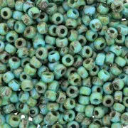 Rocaille Miyuki 8/0 4514 - Opaque Turquoise Blue Picasso x100g