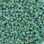 Rocaille Miyuki 11/0 4514 - Opaque Turquoise Blue Picasso x100g