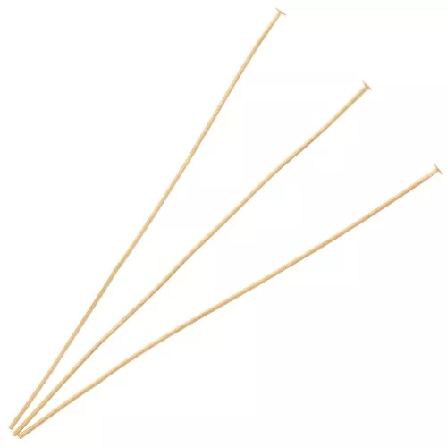 Clous tête plate 50x0.5 mm - Doré à l'or fin x20