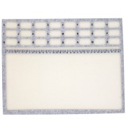 Tapis de perlage 35.5x28 cm avec 24 cases - Gris - Beige x1