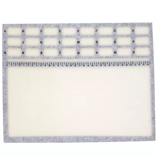 Tapis de perlage 35.5x28 cm avec 24 cases - Gris - Beige x1