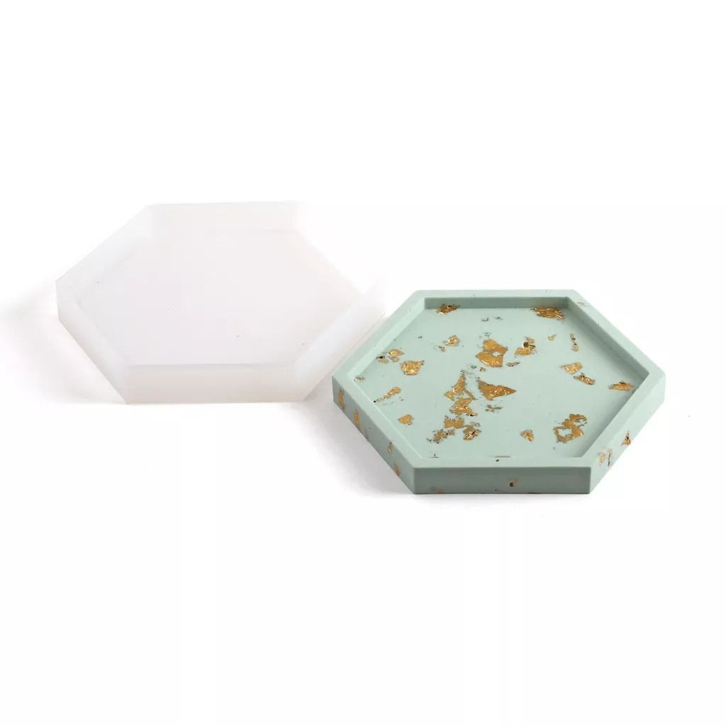 Moule hexagonal en silicone pour l'artisanat et la fabrication de