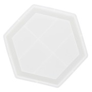 Moule hexagonal 17x15 cm en silicone pour réaliser une coupelle x1