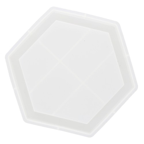 Moule hexagonal 17x15 cm en silicone pour réaliser une coupelle x1
