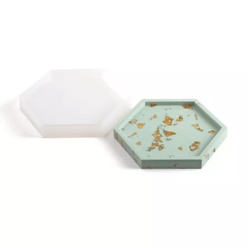 Moule hexagonal 17x15 cm en silicone pour réaliser une coupelle x1