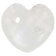 Sequin coeur 10 mm en pierre gemme - Pierre de lune x1