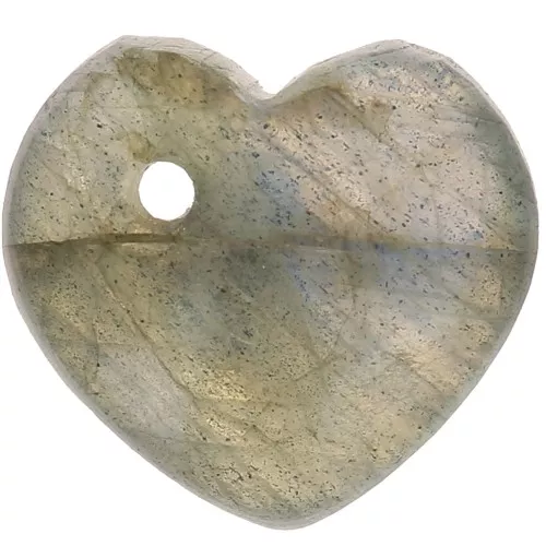 Sequin coeur 10 mm en pierre gemme - Labradorite x1