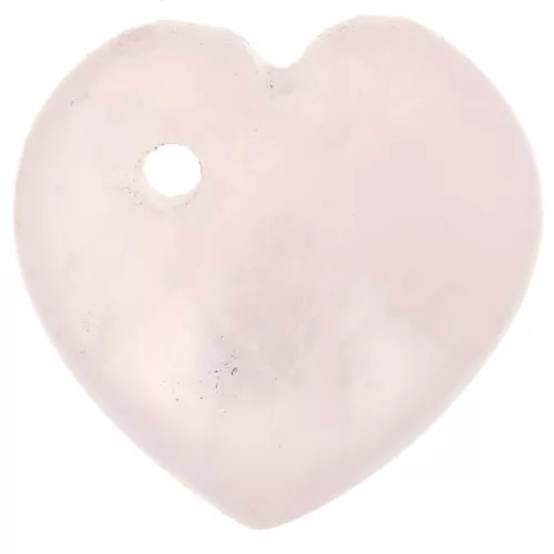 Sequin coeur 10 mm en pierre gemme - Quartz rose x1