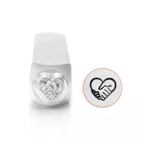 Poinçon à frapper ImpressArt - 6 mm - Coeur Mains x1