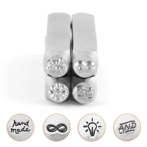 Set de 4 Poinçons à frapper ImpressArt - 6 mm - Symboles x1