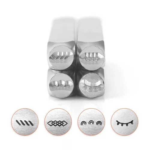 Set de 4 Poinçons à frapper ImpressArt - 6 mm -  Bordures  Version 1 x1