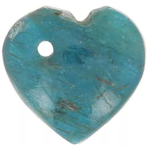 Sequin coeur 10 mm en pierre gemme - Apatite x1