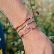 Sequin coeur 10 mm en pierre gemme - Apatite x1