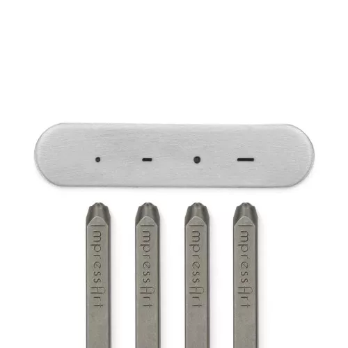 Set de 4 Poinçons à frapper ImpressArt - de 0.5 à 3 mm - Points et Tirets x1