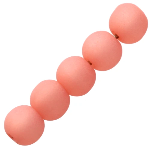 Perles rondes Polaris Dépolies 4 mm Padparadscha x20