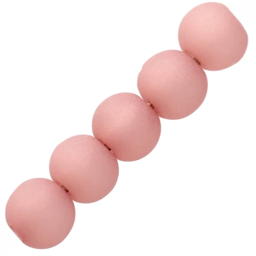 Perles rondes Polaris Dépolies 4 mm Antique Pink x20