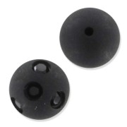 Perle ronde Polaris semi-percée strass 8 mm Jet x1|raw }}