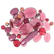 Assortiment de perles de bohème - Ruby Garnet x50g