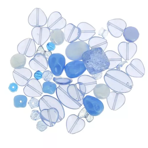 Assortiment de perles de bohème - Light Blue 1 x50g