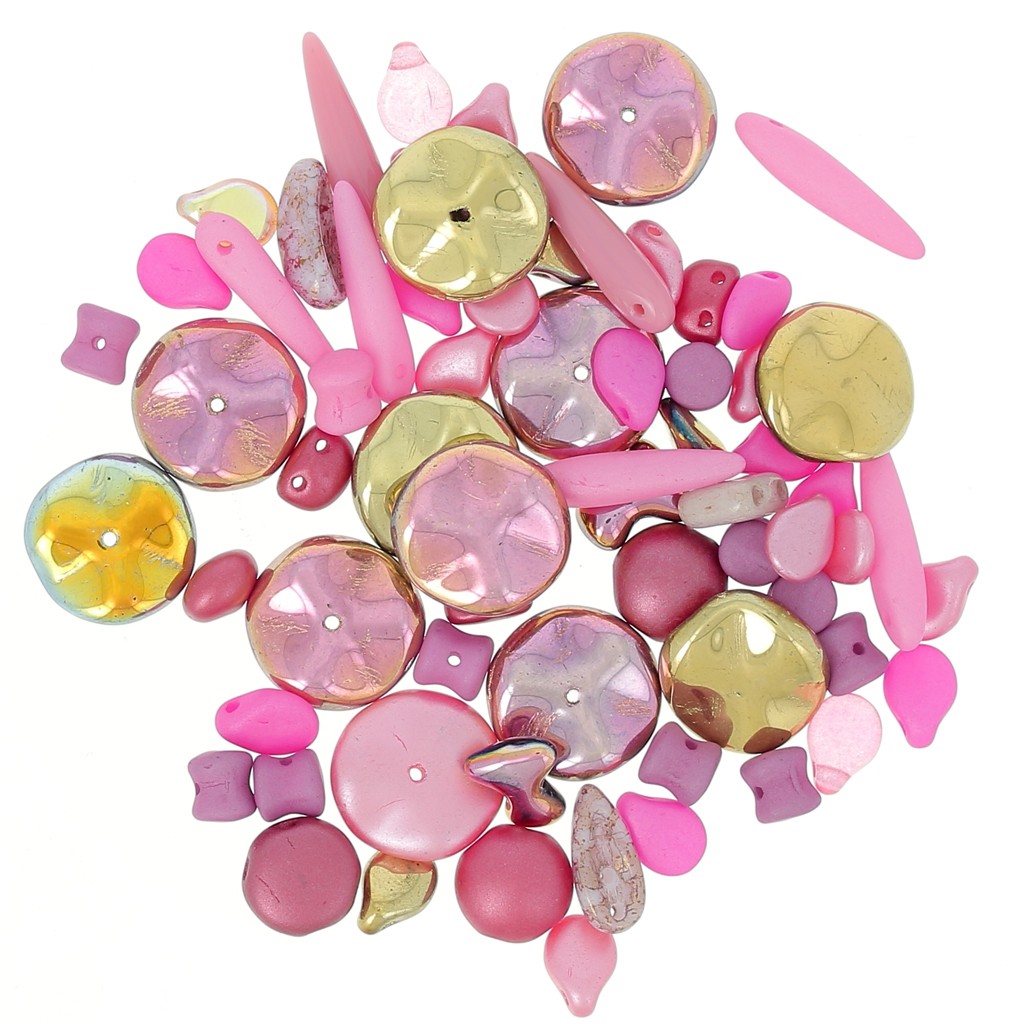 Perles Facettes De Bohême Preciosa - 20 Perles 8 Mm, Cristal Rose, Fabrication Française, Pour Création Bijoux