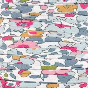 Cordon en tissu Liberty - Betsy - Bleu Ciel/Rose x1m